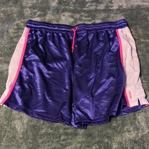 And 1 Women’s Purple Athletic Shorts with Pink & White Trim